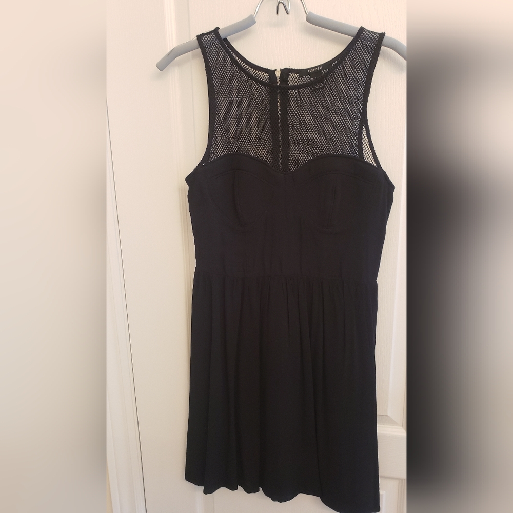Elegant Black Mesh Dress